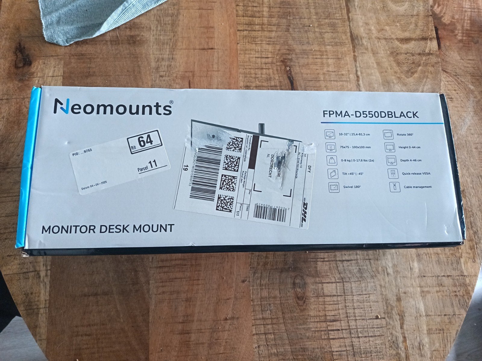 Dubbele monitor arm (nieuw in doos), Gaming, Ophalen of Verzenden, Zo goed als nieuw, Overige typen