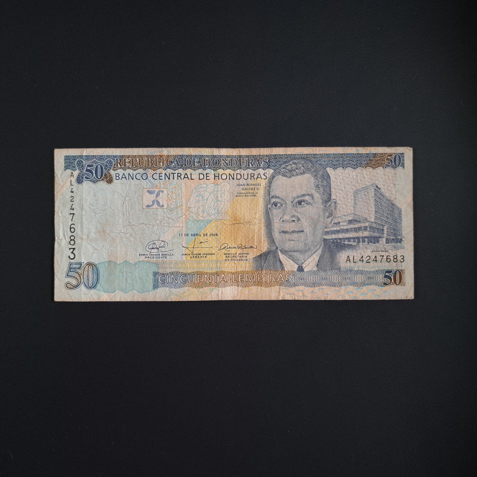 50 lempira Honduras #033, Verzenden, Midden-Amerika, Los biljet