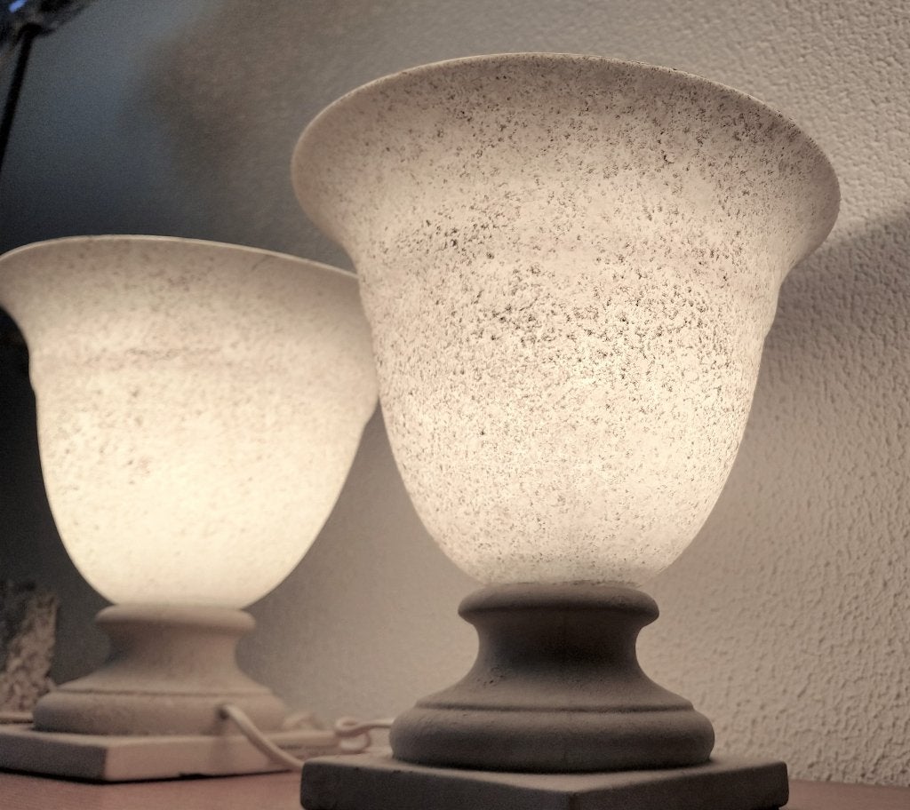 Toscaanse  vintage  tafellampen - vaaslamp van Rossi Paolo, Huis en Inrichting, Lampen | Tafellampen, Ophalen, Gebruikt, Overige merken