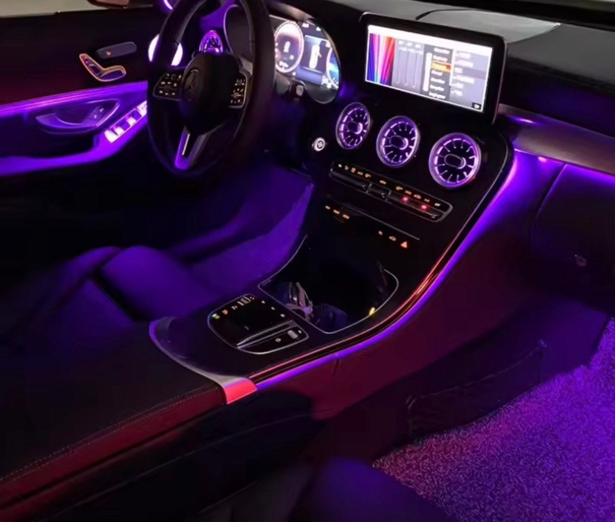 Sfeerverlichting 64 kleuren Mercedes-Benz C-Klasse & GLC, Ophalen of Verzenden, Nieuw, Mercedes-Benz