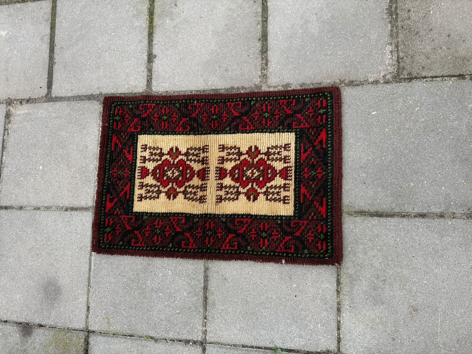 Vintage tafel/meubel/vloer kleed / tapijt, Ophalen of Verzenden, Zo goed als nieuw, Rechthoek