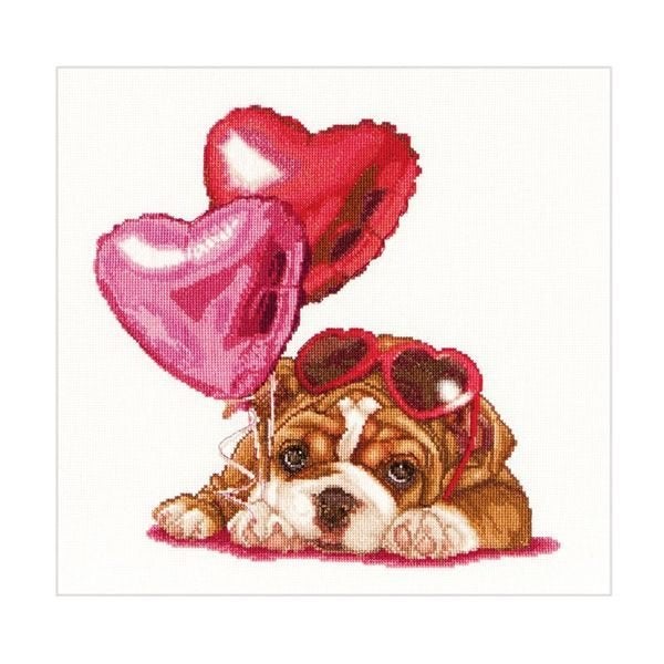 Borduurpakket Valentine's pup 739, ., Nieuw, Ophalen of Verzenden, .
