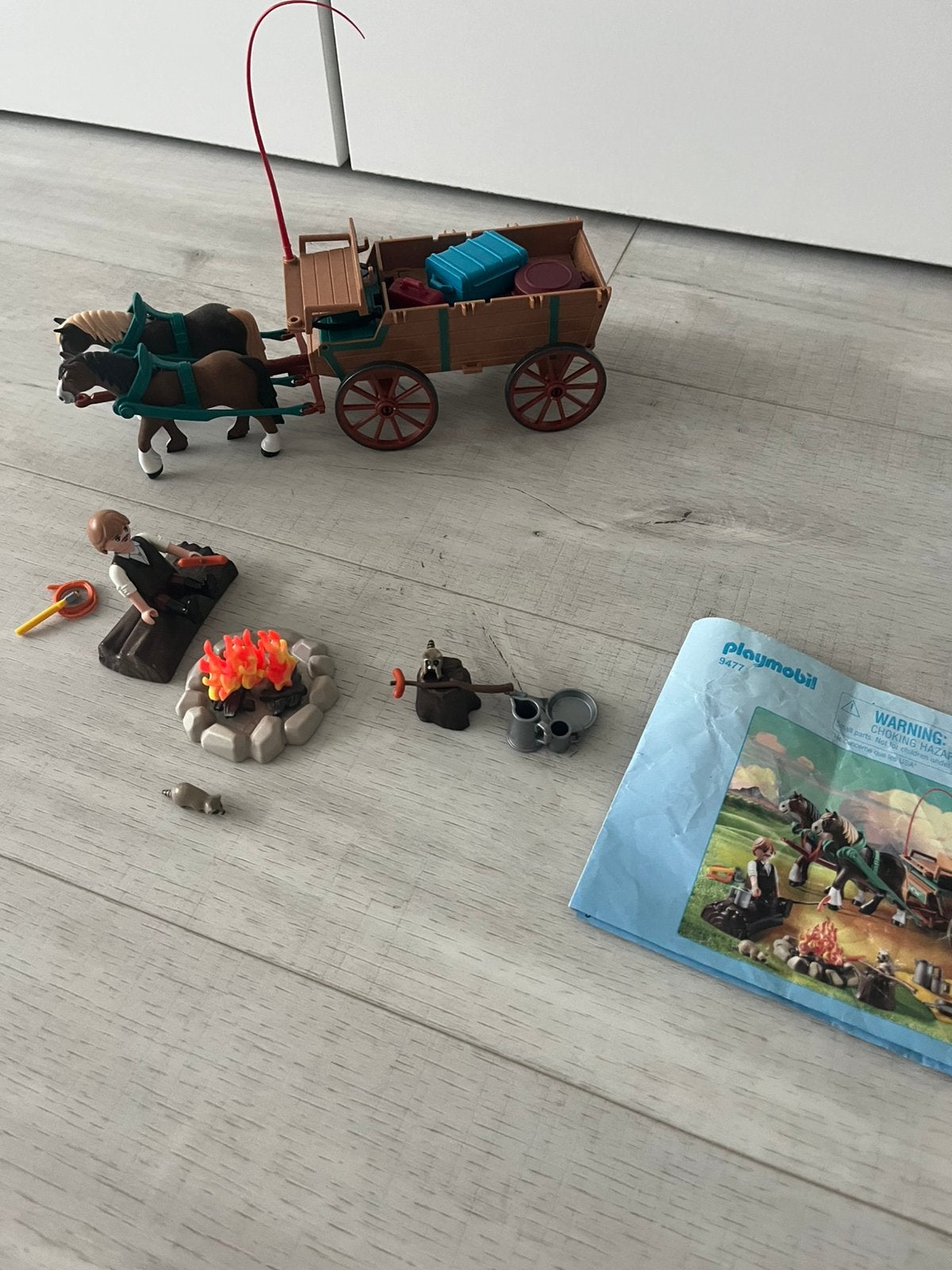 Playmobil Spirit 9477 vader Lucky met paard en wagen, Ophalen of Verzenden, Zo goed als nieuw