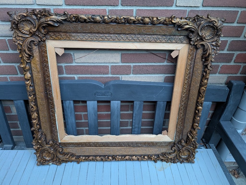 grote zware brocante oude lijst, Ophalen
