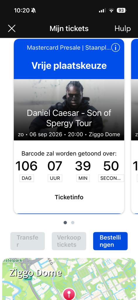 Daniel Caesar Ziggo Dome– staantickets, Tickets en Kaartjes, Concerten | Pop, Twee personen, September