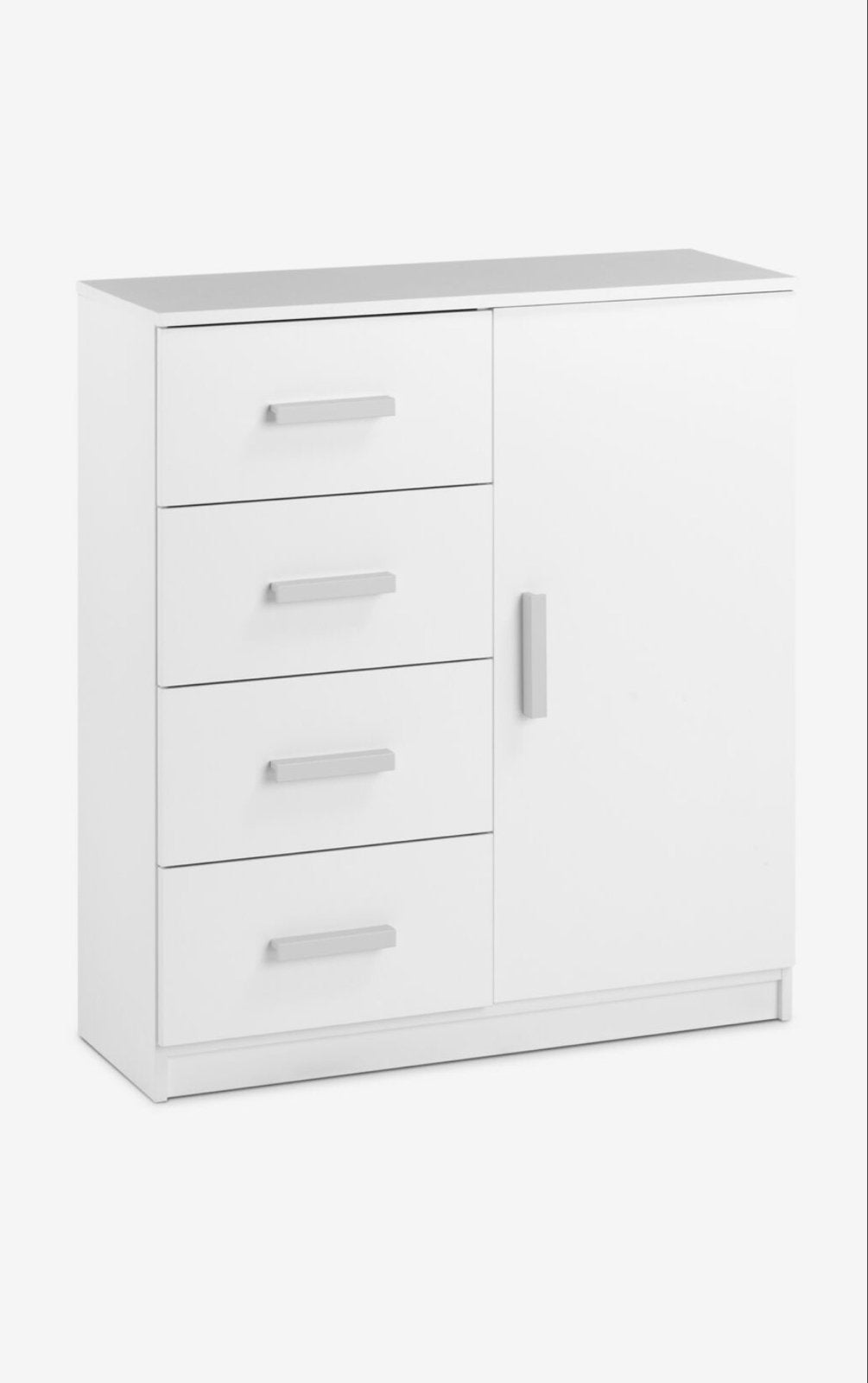 Witte ladekast met deur - Nieuw in doos, Ophalen, Kunststof, Nieuw, 50 tot 100 cm