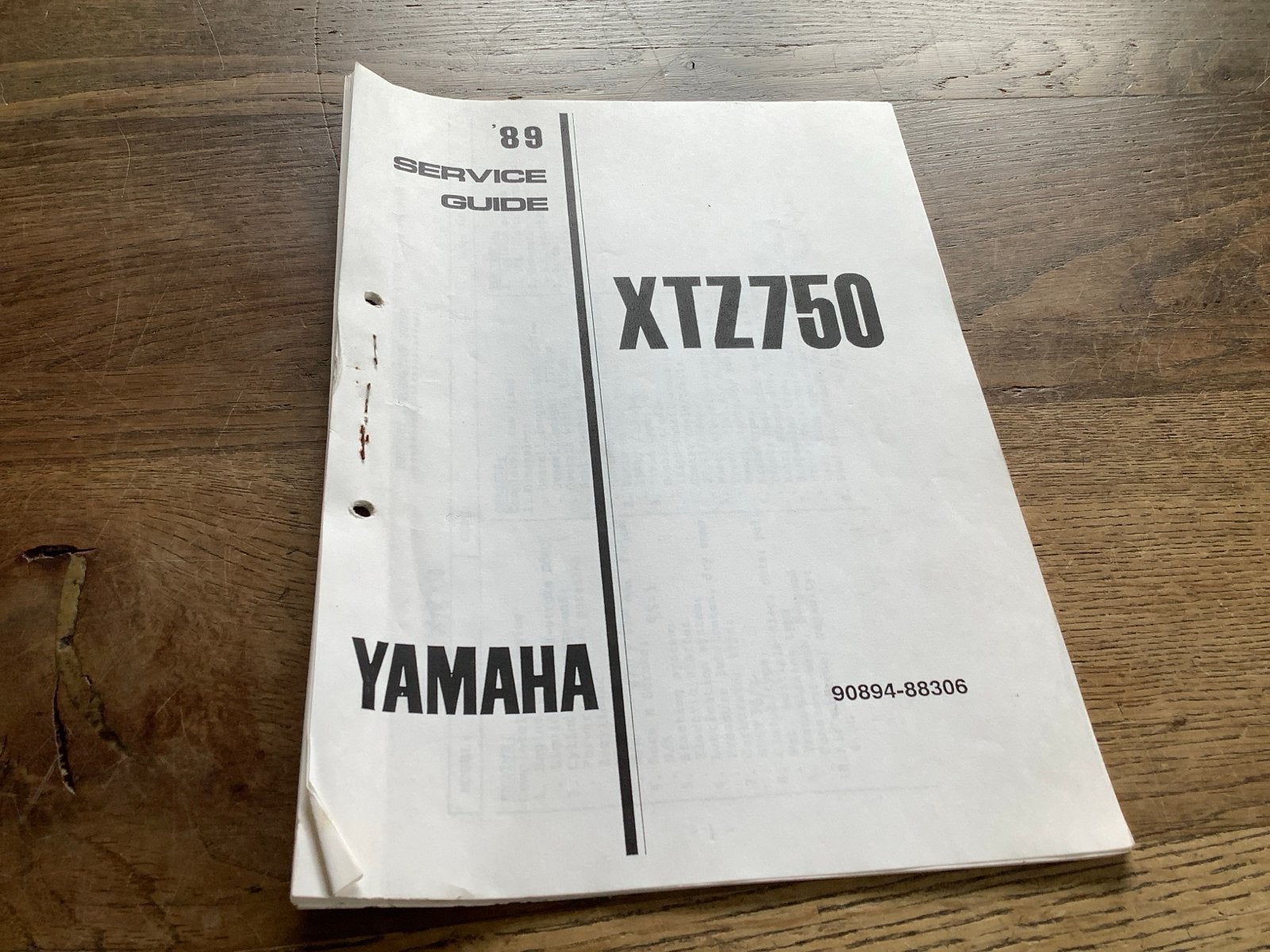 Yamaha XTZ750 Service Gids - '89 Model.    (F), Verzenden, Yamaha