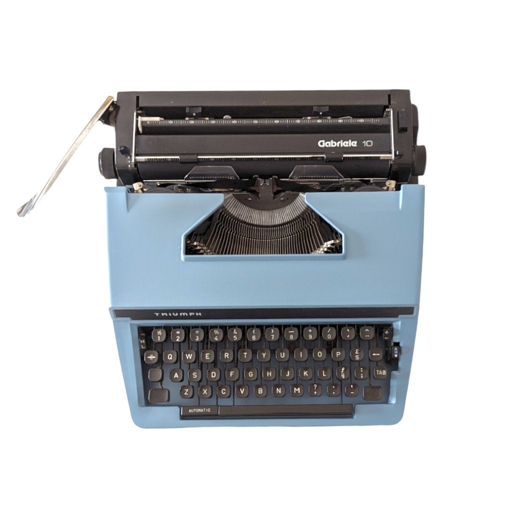 Typemachine Triumph Gabriele 10 blauw - gereviseerd, Diversen, Typemachines, Ophalen, Zo goed als nieuw