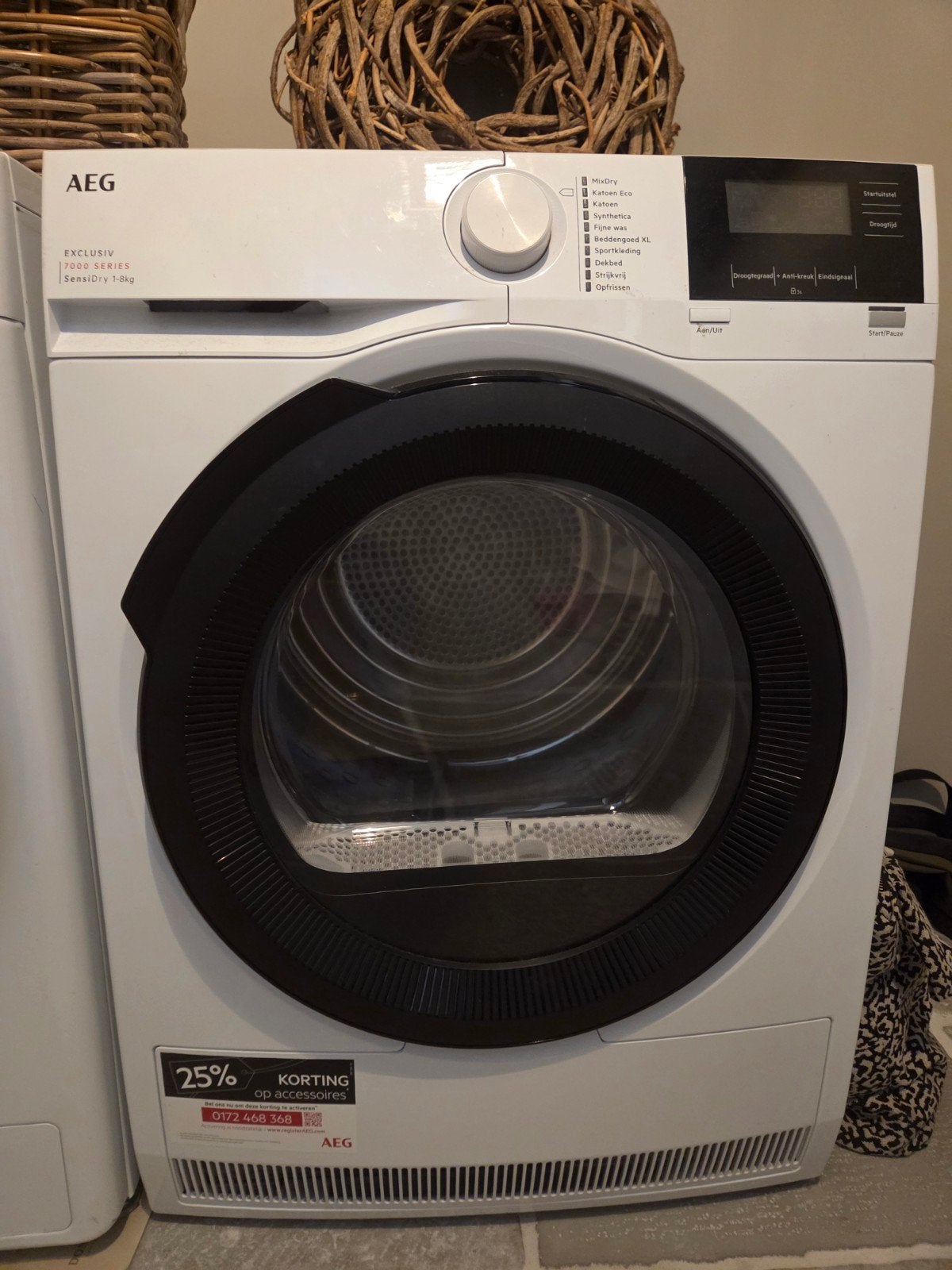 AEG Exclusiv 7000 Series SensiDry warmtepompdroger, Ophalen, 6 tot 8 kg, Overige typen, Zo goed als nieuw