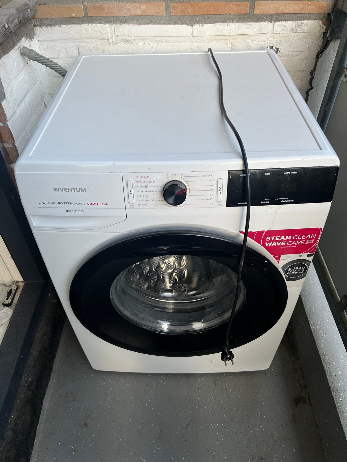 Foto 2 van Inventum Wasmachine 9 kg - 1400 TPM - Stoomfunctie (Energie