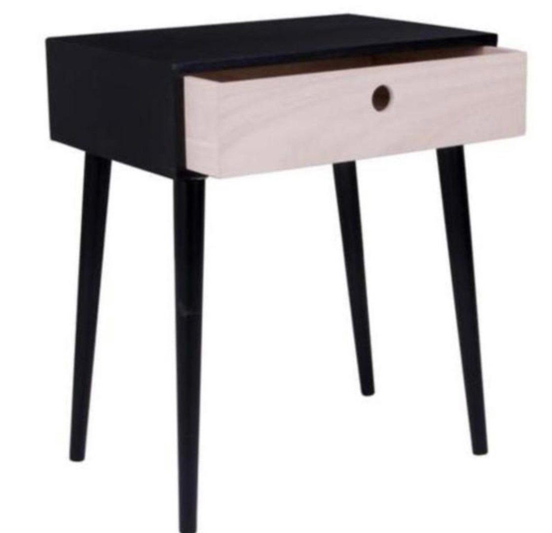 2x Zwart houten nachtkastje van house nordic, Ophalen, Zo goed als nieuw, Minder dan 45 cm, Minder dan 55 cm
