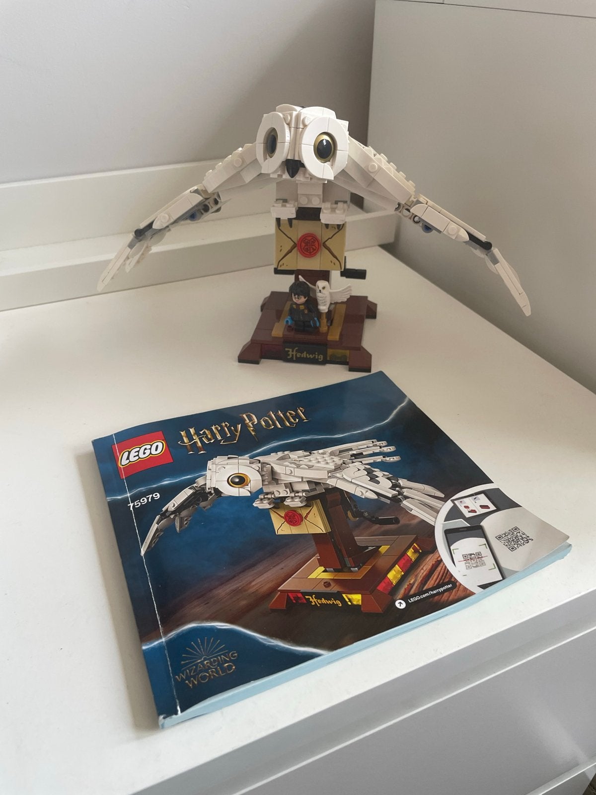 Lego Harry Potter Hedwig 75979 - Compleet met instructies, Gebruikt, Lego, Harry Potter, Ophalen of Verzenden