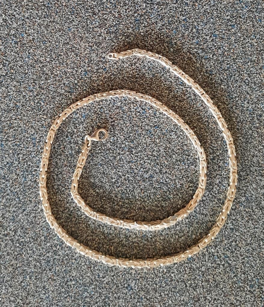 Koningsketting zilver, Sieraden, Tassen en Uiterlijk, Kettingen, Ophalen of Verzenden, Nieuw, Zilver, Zilver