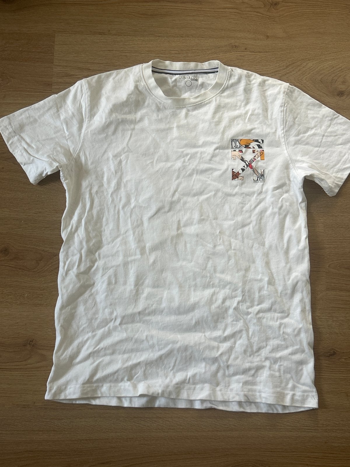 ICON2 Paris T-shirt met Looney Tunes print - Maat M, Verzenden, Gedragen, Maat 48/50 (M), Wit