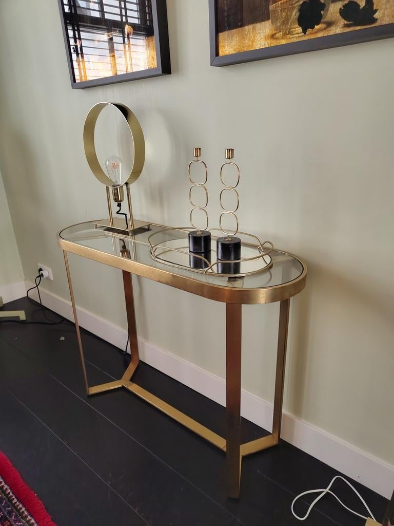 Sidetable van Made, Ophalen, Glas, Zo goed als nieuw, 25 tot 50 cm