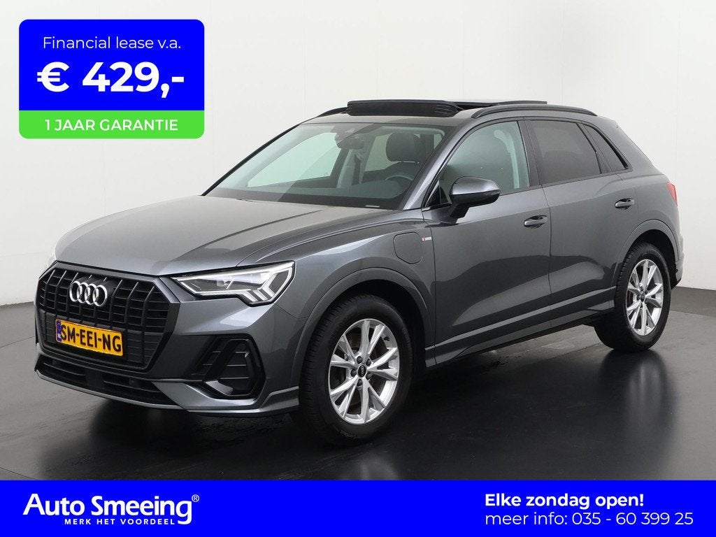 Audi Q3 45 TFSIe S Line Black optiek | Panoramadak | Leder |, Auto's, Audi, 12 maanden, Gebruikt, Hybride Elektrisch/Benzine, 13 kWh