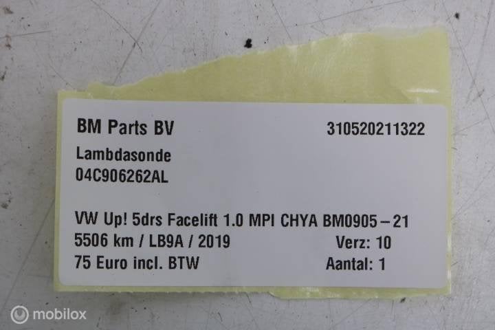 Foto 5 van Lambdasonde VW Up! FL 04C906262AL