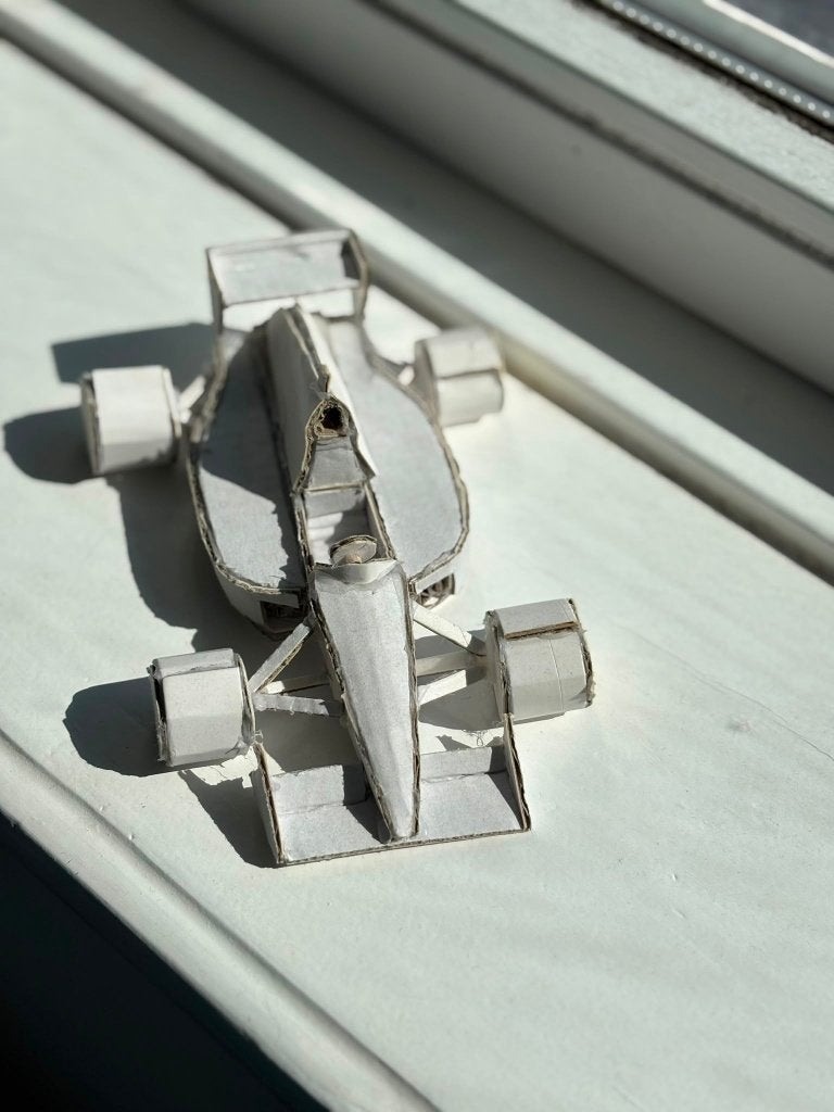 handgemaakte kartonnen mclarenf1 1985, Ophalen of Verzenden, Nieuw