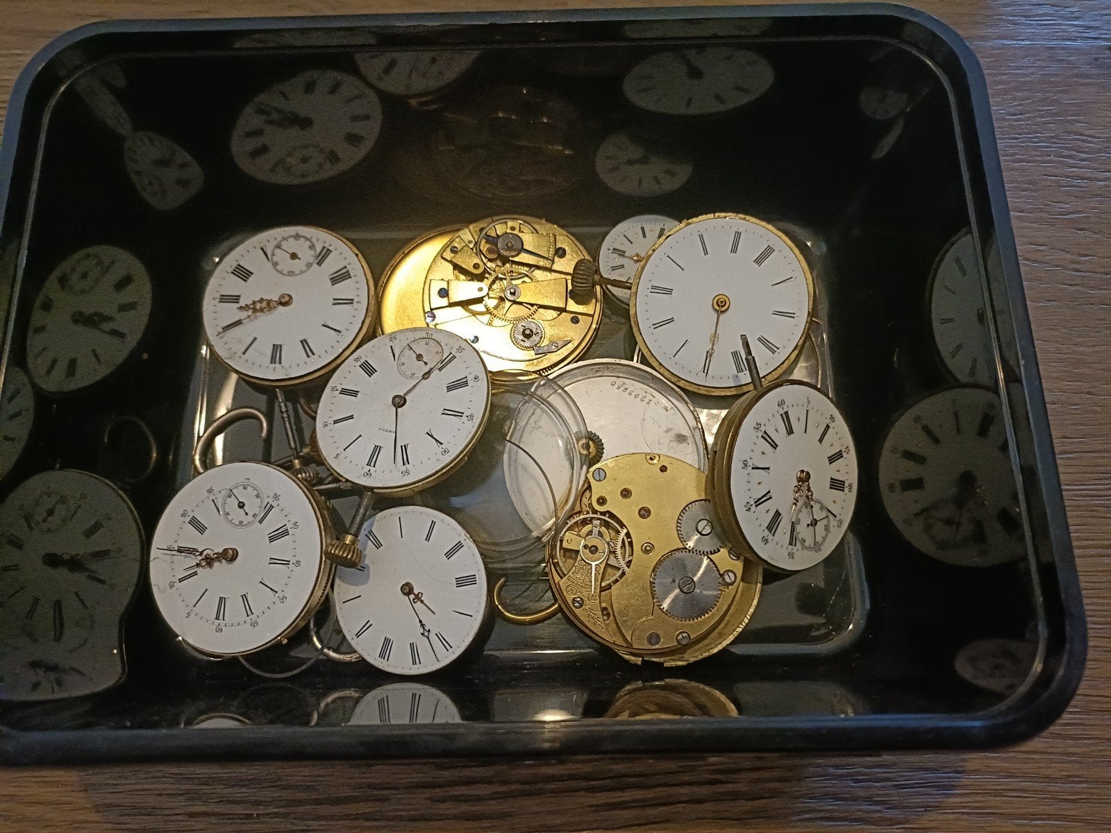 Lot Partij Horloge Onderdelen Uurwerken Zakhorloges Zie Foto, Verzenden, Gebruikt