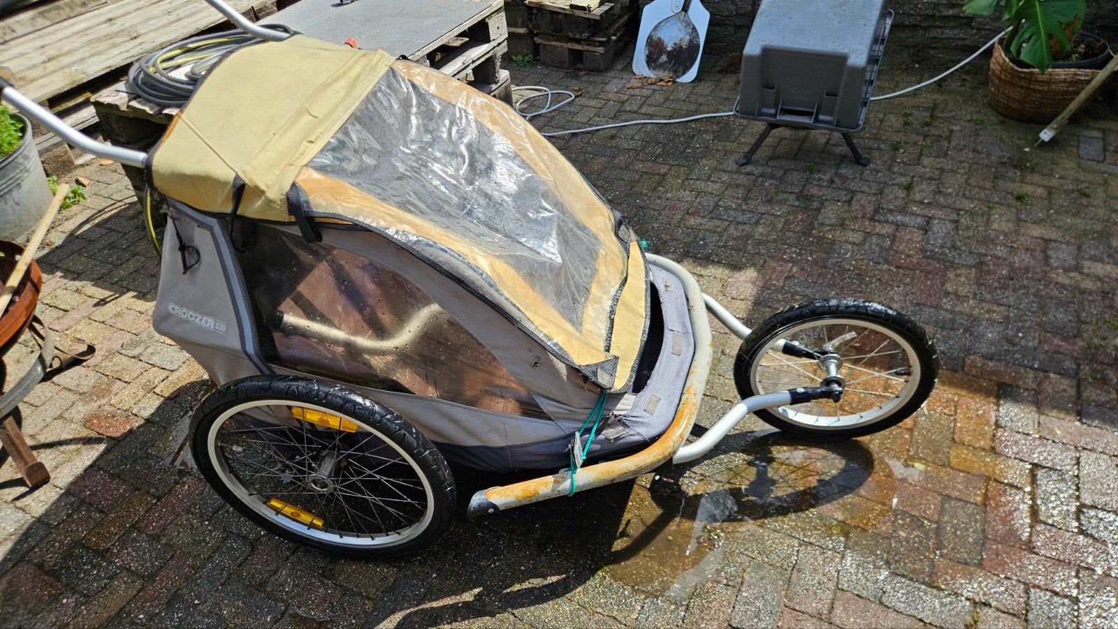 Croozer 535 fietskar, met gebruikerssporen, Ophalen, Gebruikt, Kinderkar