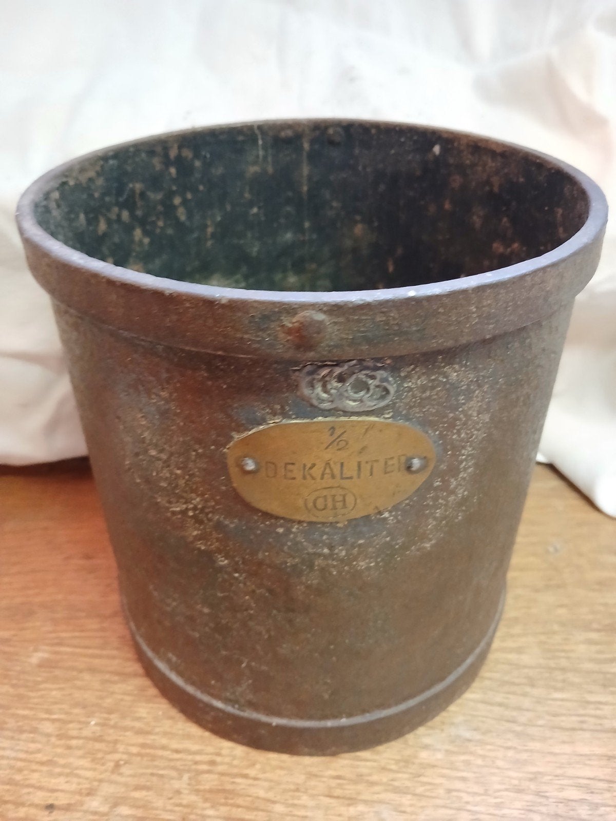 Spintvat   1/2  dekaliter., Ophalen of Verzenden, Metaal