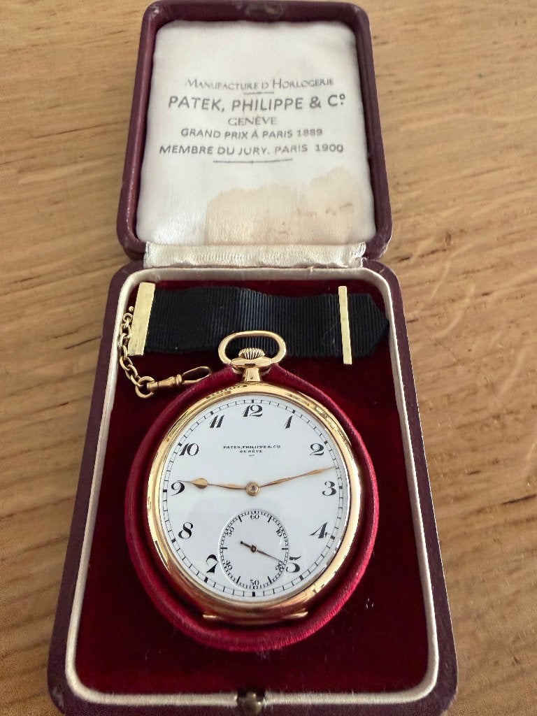 Zakhorloge Patek Pilippe 14K goud (585) van 1923, Antiek en Kunst, Ophalen, Goud