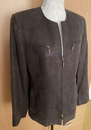 Marcona suède look jasje maat 38[V], Maat 38/40 (M), Bruin, Ophalen of Verzenden, Zo goed als nieuw