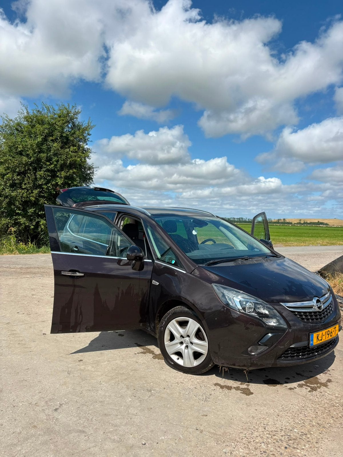 Opel Zafira 2.0CDTI 121KW AT6 2012 Bruin, Auto's, 4 cilinders, Bruin, 7 stoelen, Particulier
