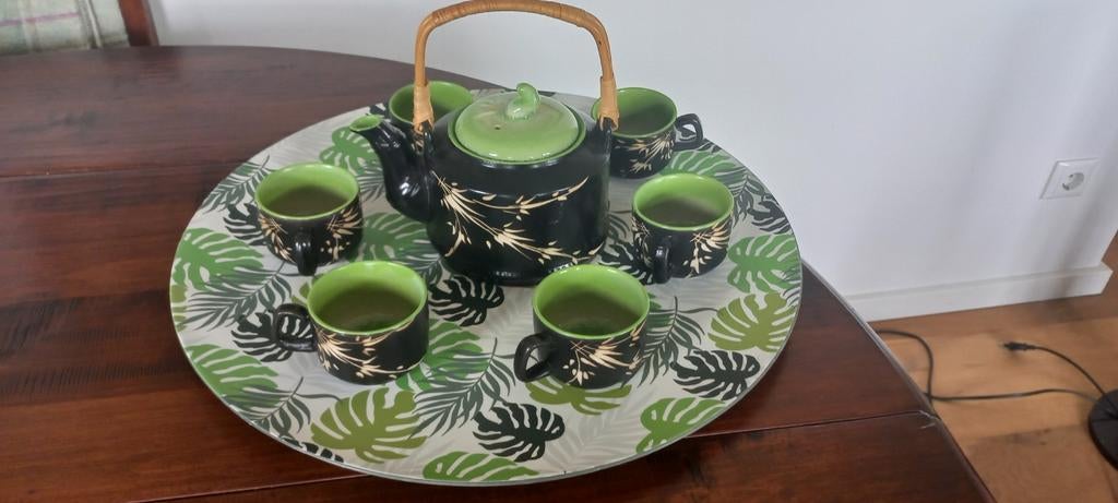Espresso Koffiepot met Mokjes, Antiek en Kunst, Antiek | Keukenbenodigdheden, Ophalen of Verzenden