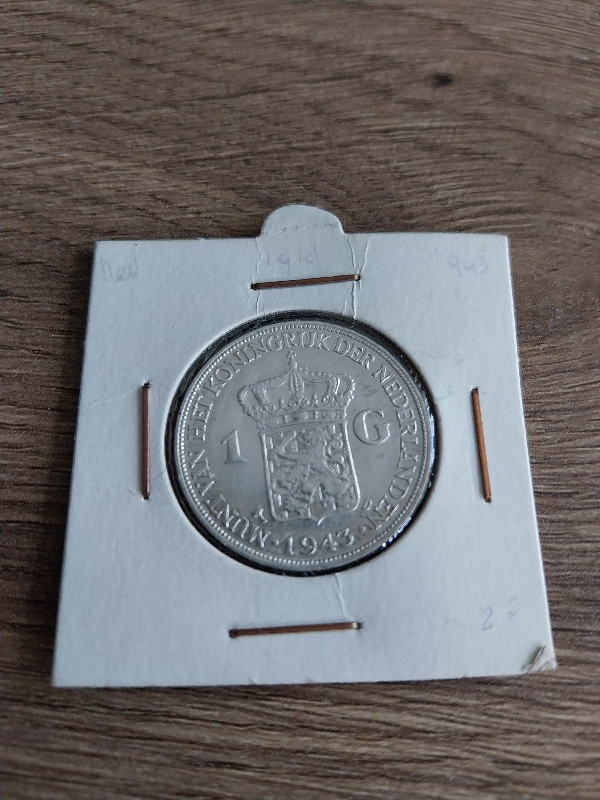 1 Gulden Koningin Wilhelmina 1943 Zilver, 1 gulden, Zilver, Ophalen of Verzenden, Koningin Wilhelmina
