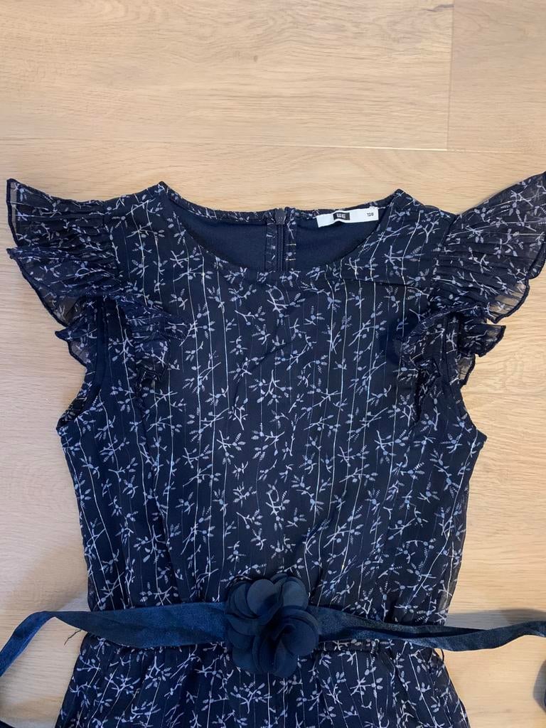 Donkerblauw Zomer jumpsuit voor bv bruiloft maat 128, Ophalen of Verzenden, Zo goed als nieuw, Meisje