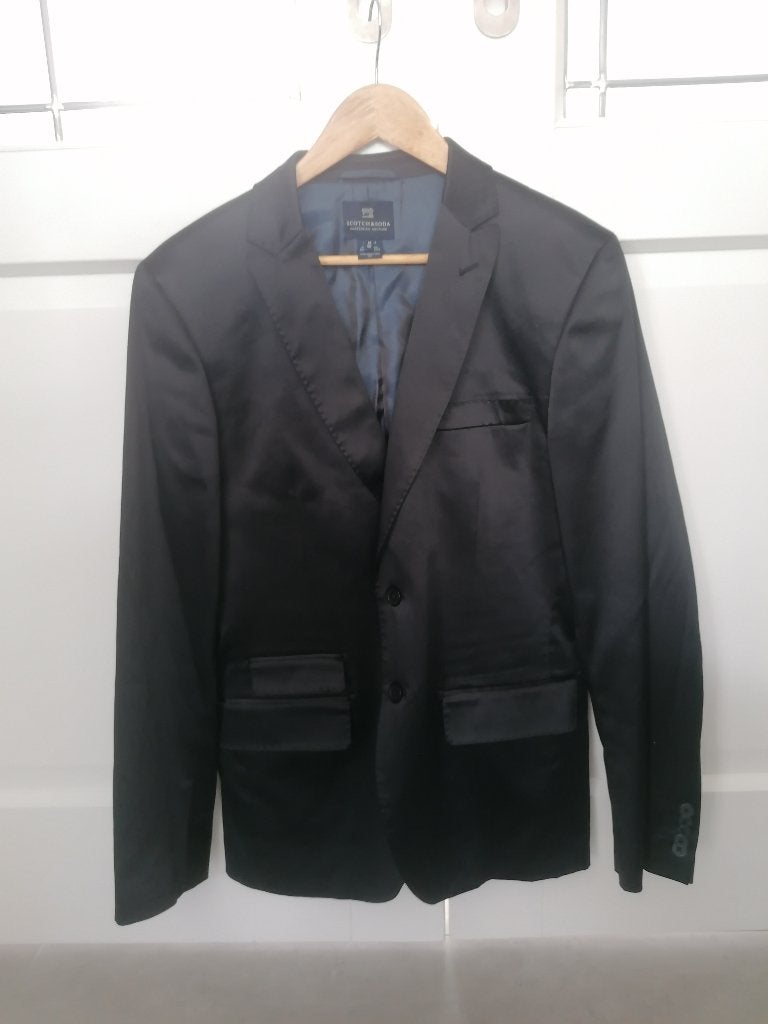 Scotch & Soda Colbert Zwart met Glans - Maat M/48, Ophalen of Verzenden, Zo goed als nieuw, Maat 48/50 (M), Zwart