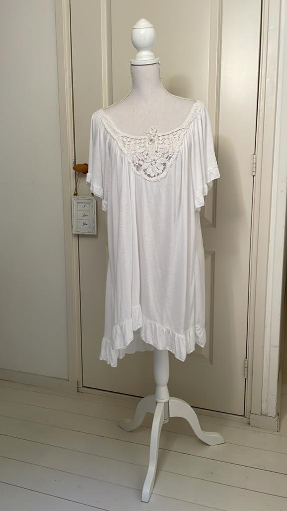 Jurk / XL / 100 % Cotton / Wit, Ophalen of Verzenden, Zo goed als nieuw, Maat 46/48 (XL) of groter