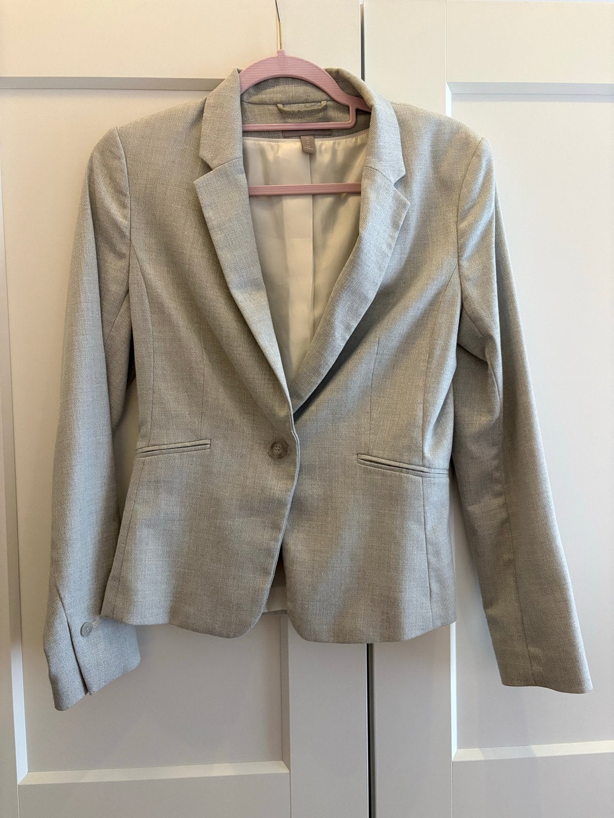 H&M Grijze Blazer Maat 36, Ophalen of Verzenden, Zo goed als nieuw, Jasje, Maat 36 (S)