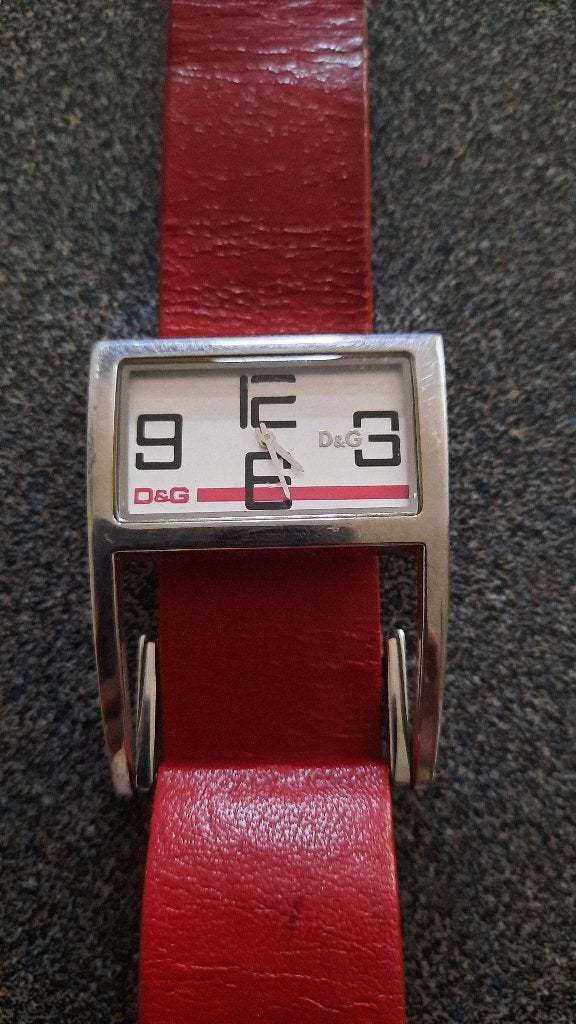 Vintage Horloge D & G, Staal, Polshorloge, Ophalen of Verzenden, Dolce & Gabbana