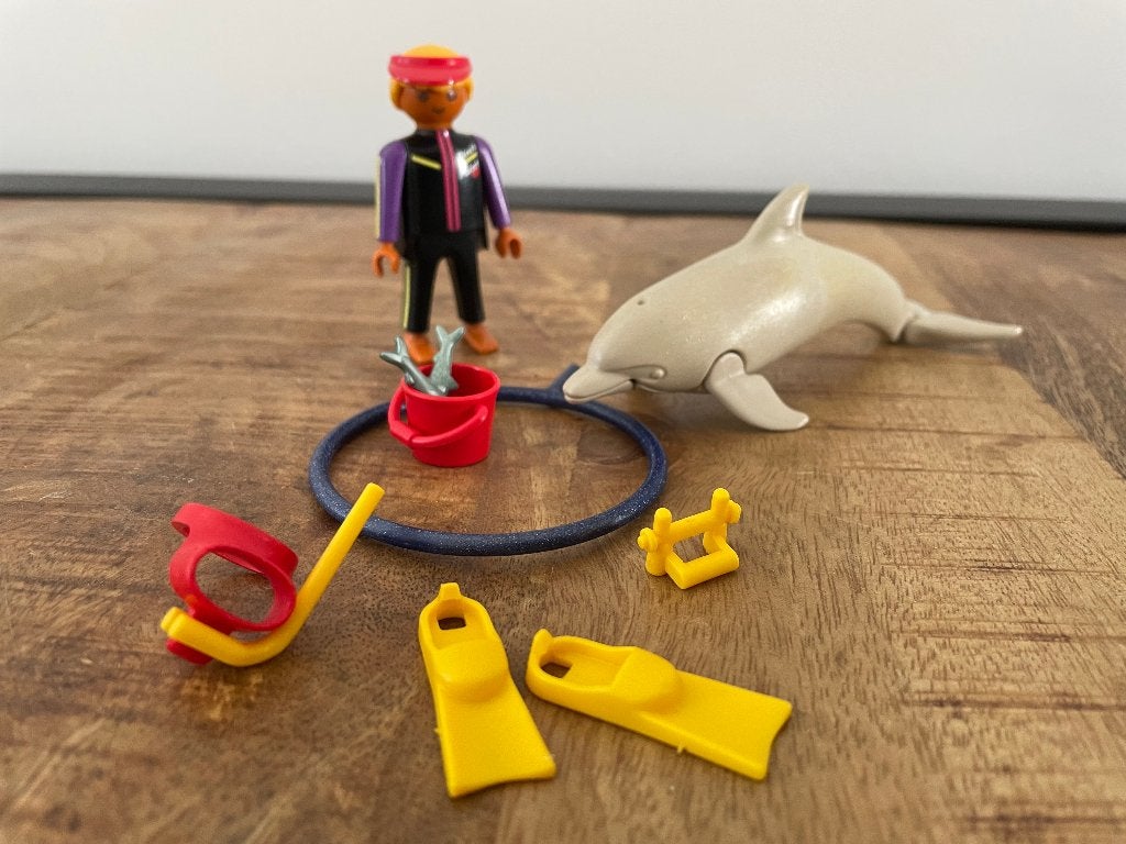 Playmobil 3649 Dolfijn met Trainer, Ophalen of Verzenden, Zo goed als nieuw, Complete set
