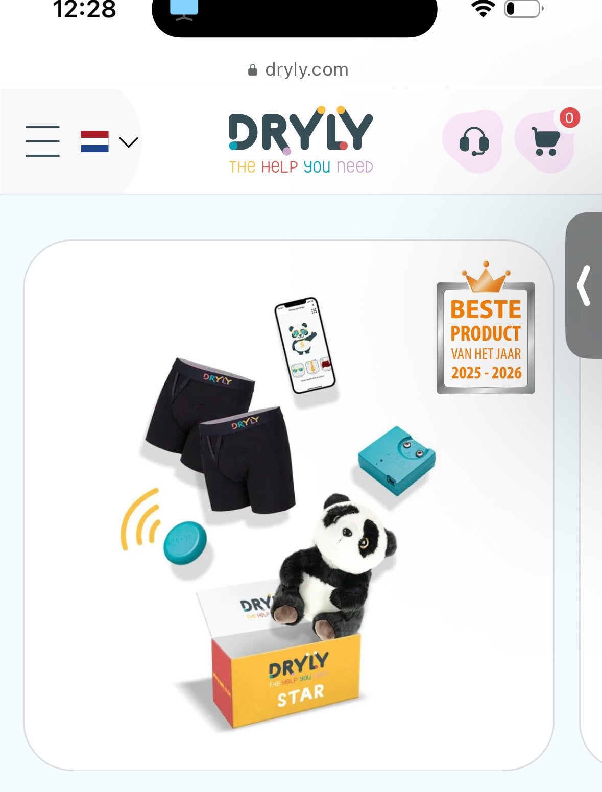 Dryly Plaswekker Star - Zindelijkheidstraining met knuffel, Ophalen of Verzenden, Zo goed als nieuw