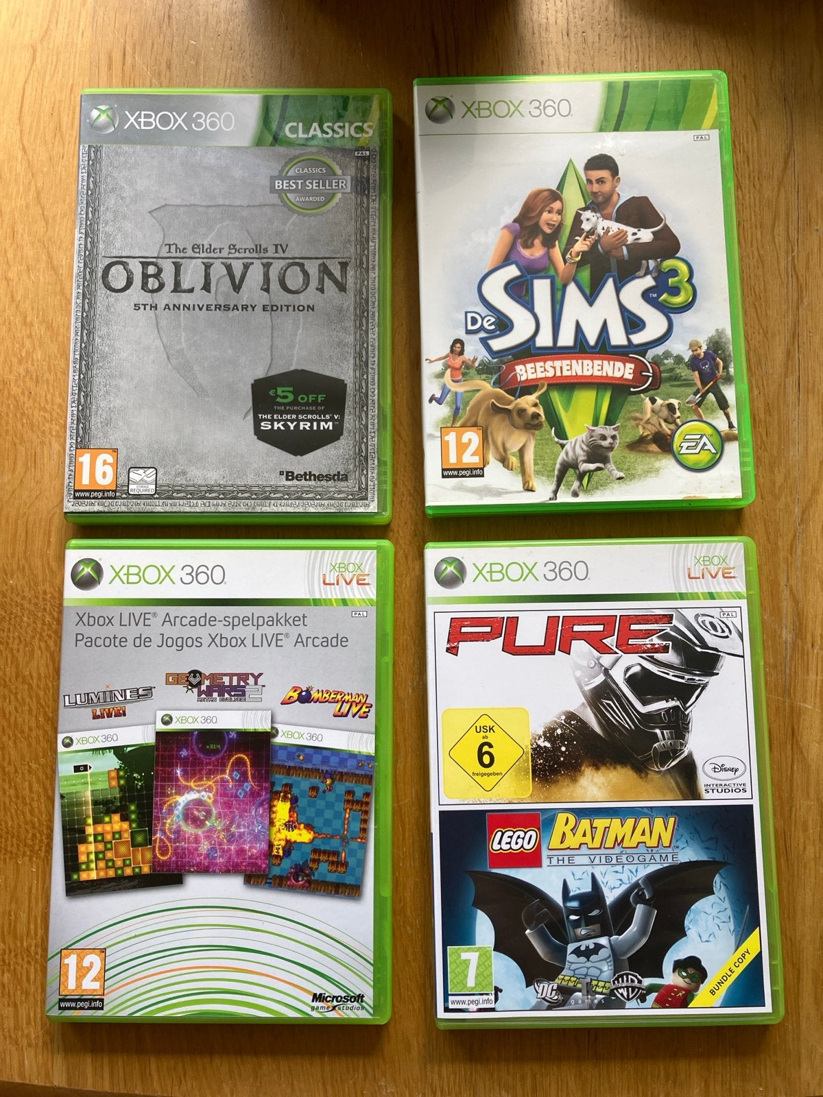 Xbox 360 Games: Oblivion, Sims 3, Arcade, Pure & Batman, Spelcomputers en Games, Games | Xbox 360, Ophalen, Gebruikt, Overige genres