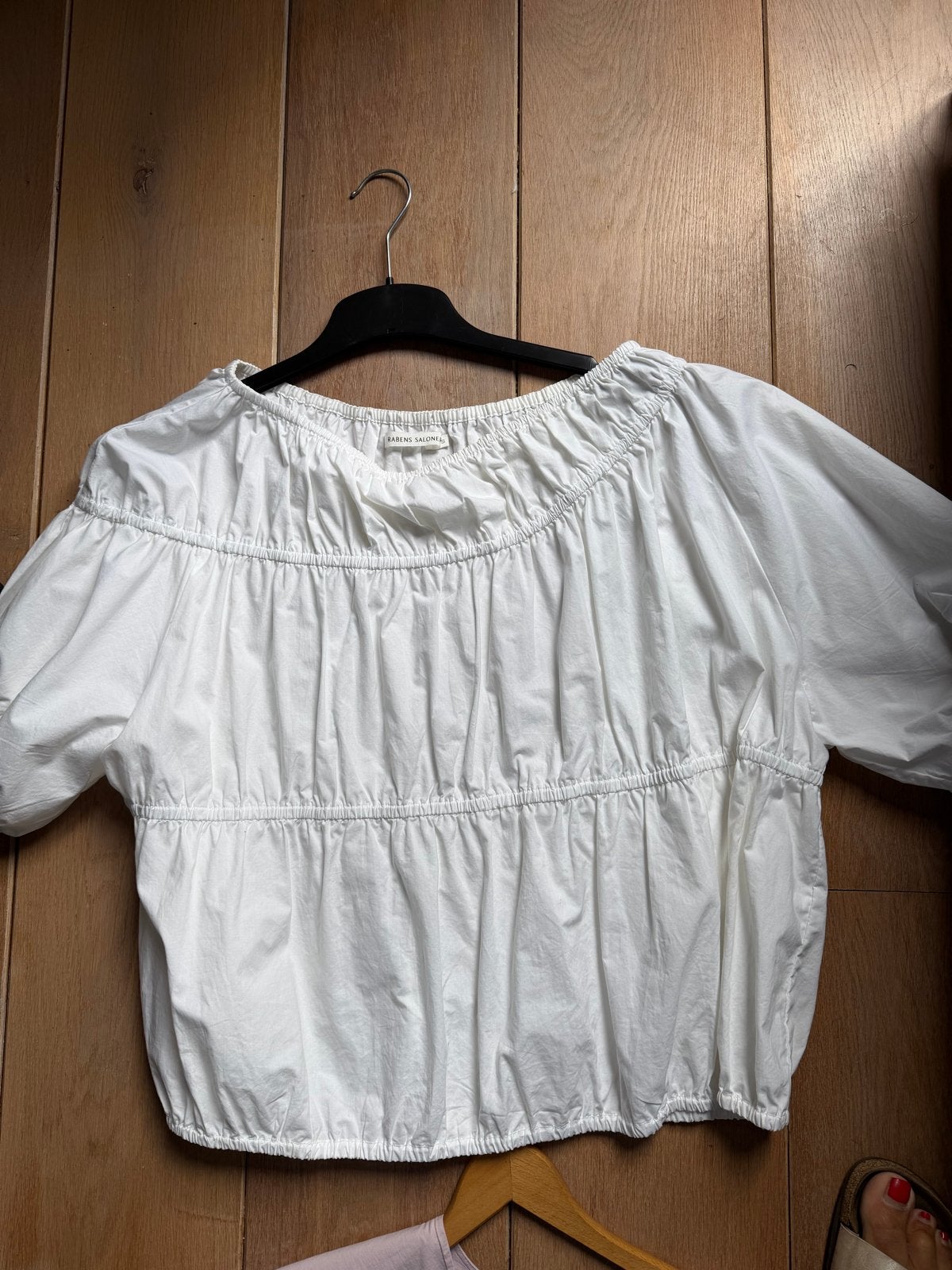 Rabens Saloner Witte Blouse Maat S - Slechts 1x Gedragen, Ophalen of Verzenden, Zo goed als nieuw, Maat 36 (S), Wit