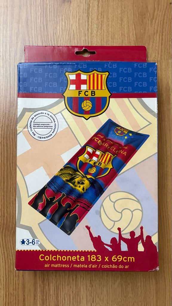 Nieuw FC Barcelona Luchtbed - 183 x 69 cm, Caravans en Kamperen, Ophalen of Verzenden, Nieuw, 1-persoons