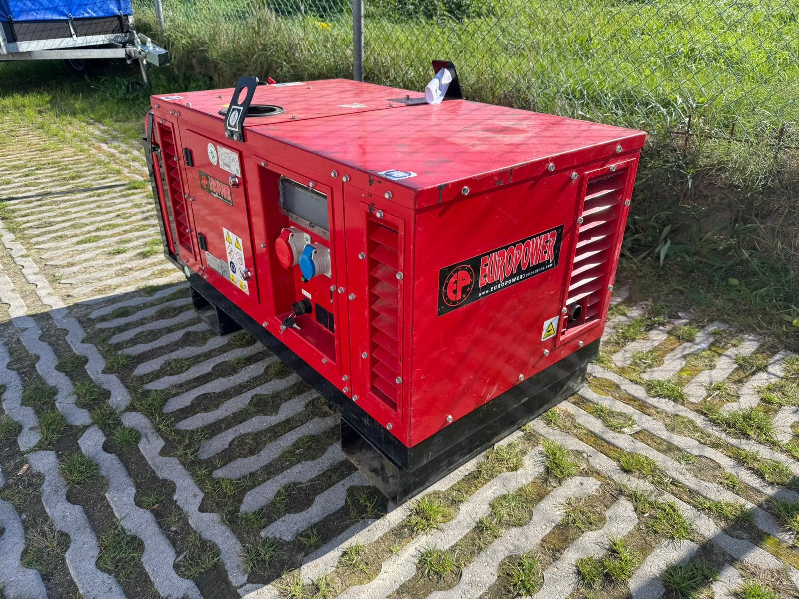 10 kva Europower aggregaat met Honda motor, Ophalen, Zo goed als nieuw, 10 tot 30 kVA, Elektrisch startend