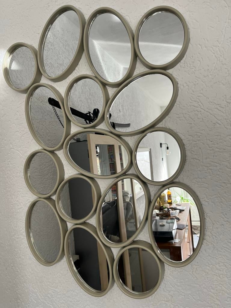 Spiegelwand 80cm hoog, 60cm breed, Huis en Inrichting, Woonaccessoires | Spiegels, Gebruikt, Ophalen of Verzenden, Minder dan 100 cm