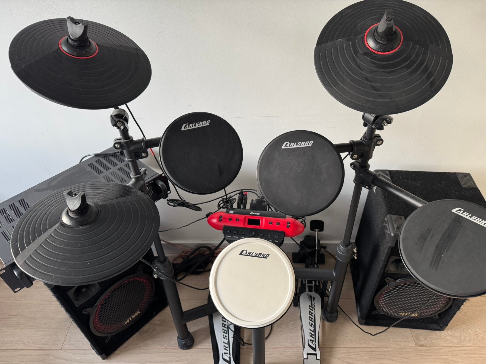 Elektronisch drumstel met sterker en speakers, Ophalen, Overige merken, Elektronisch