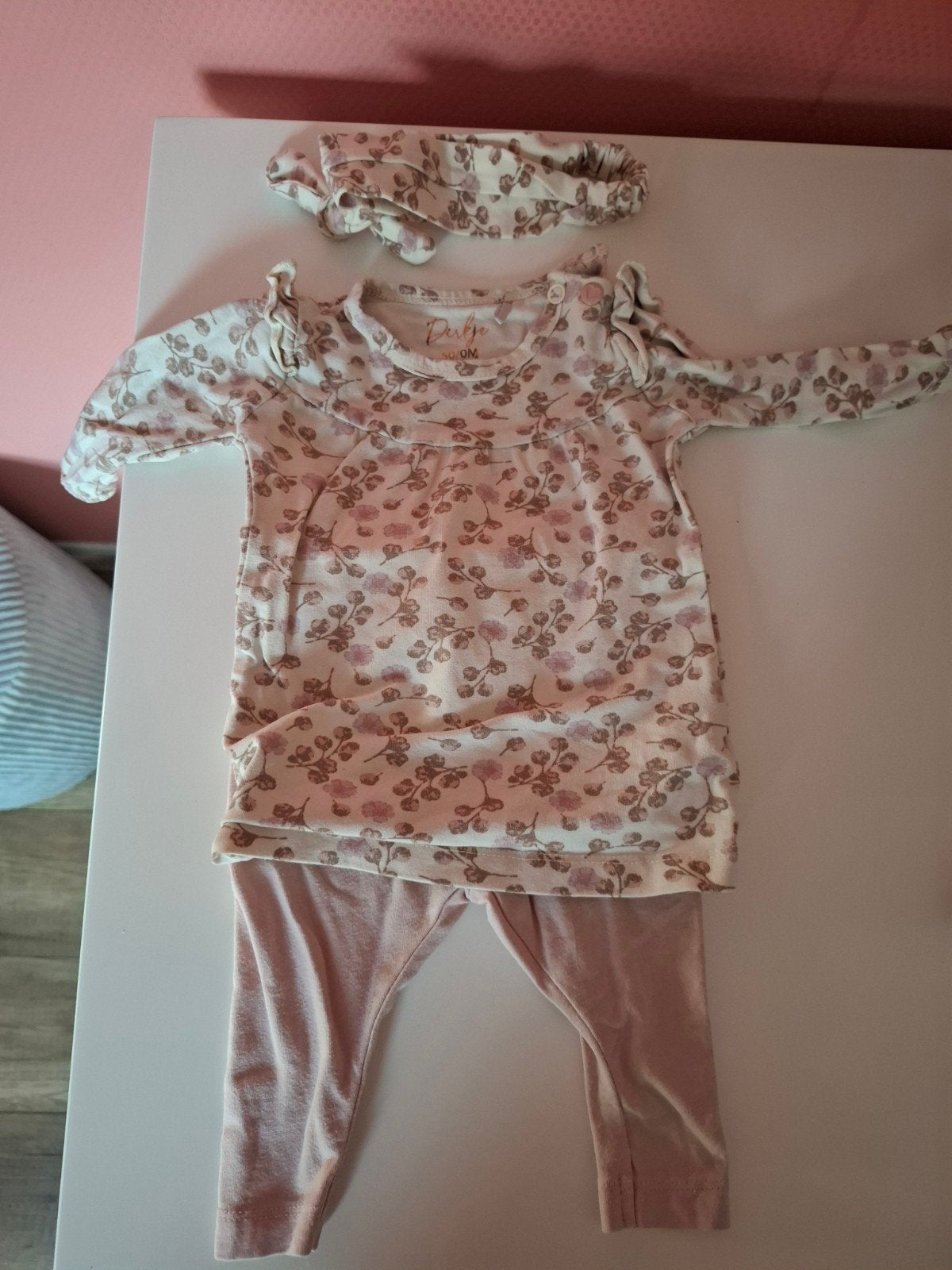 Dirkje Baby Setje: jurkje, legging & haarbandje (Maat 50), Kinderen en Baby's, Meisje, Dirkje, Ophalen of Verzenden, Zo goed als nieuw