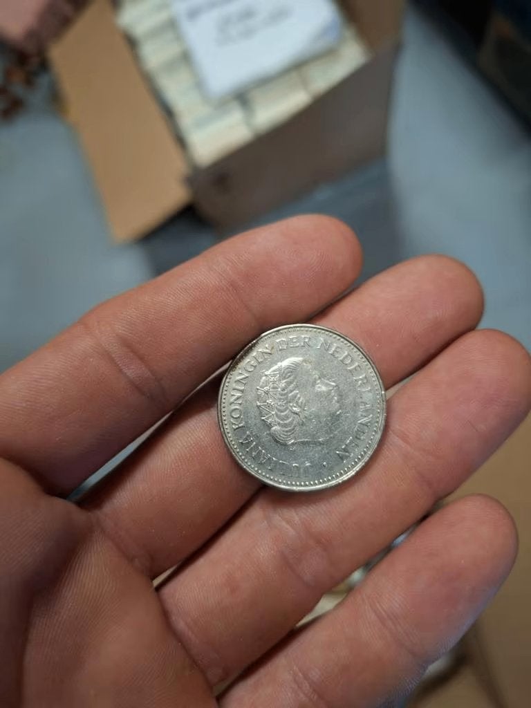 1 Gulden 1971 Koningin Juliana - Nederlandse Antillen, Verzenden, Gestempeld