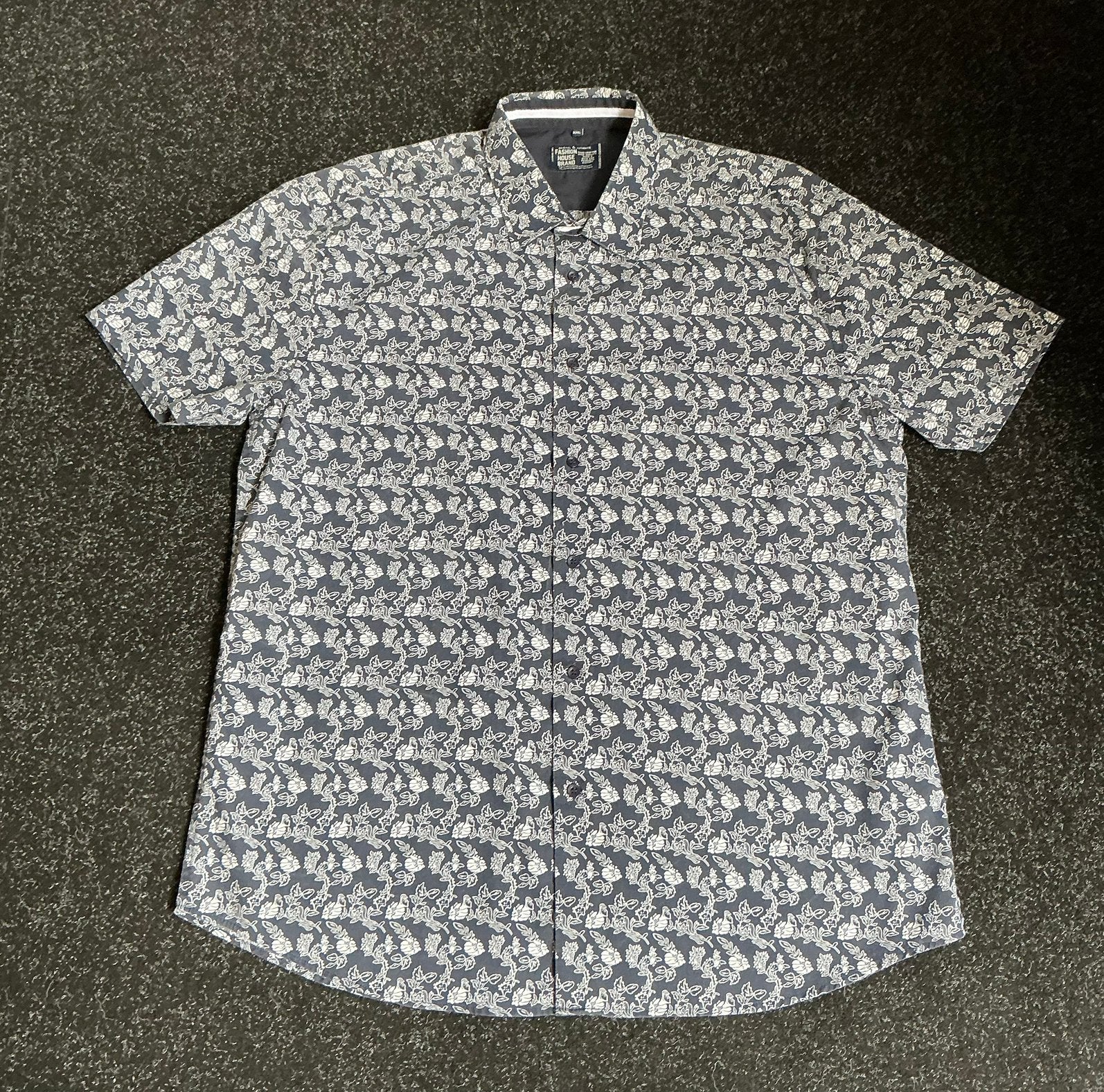 Overhemd blauw, korte mouwen xxl, Verzenden, Zo goed als nieuw, Blauw, Overige halswijdtes