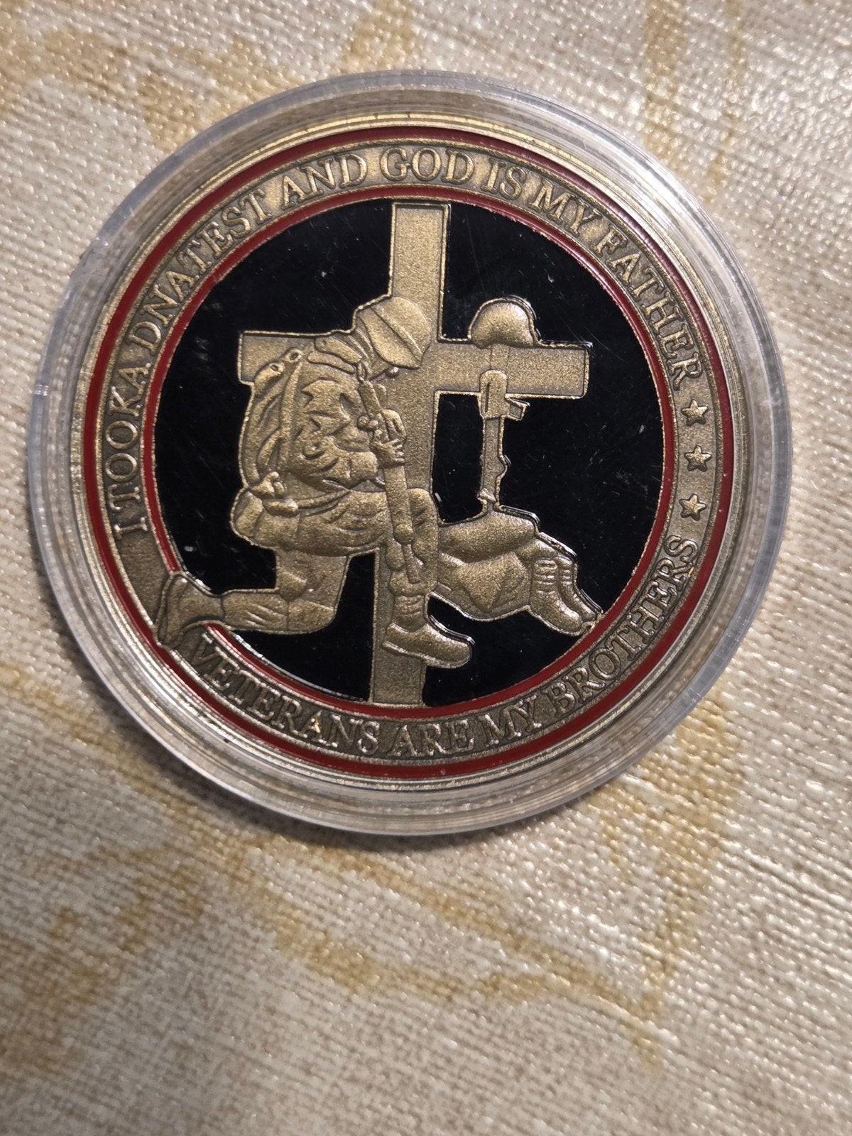Herdenkingsmunt Veteranen - 'God is My Father', Ophalen of Verzenden