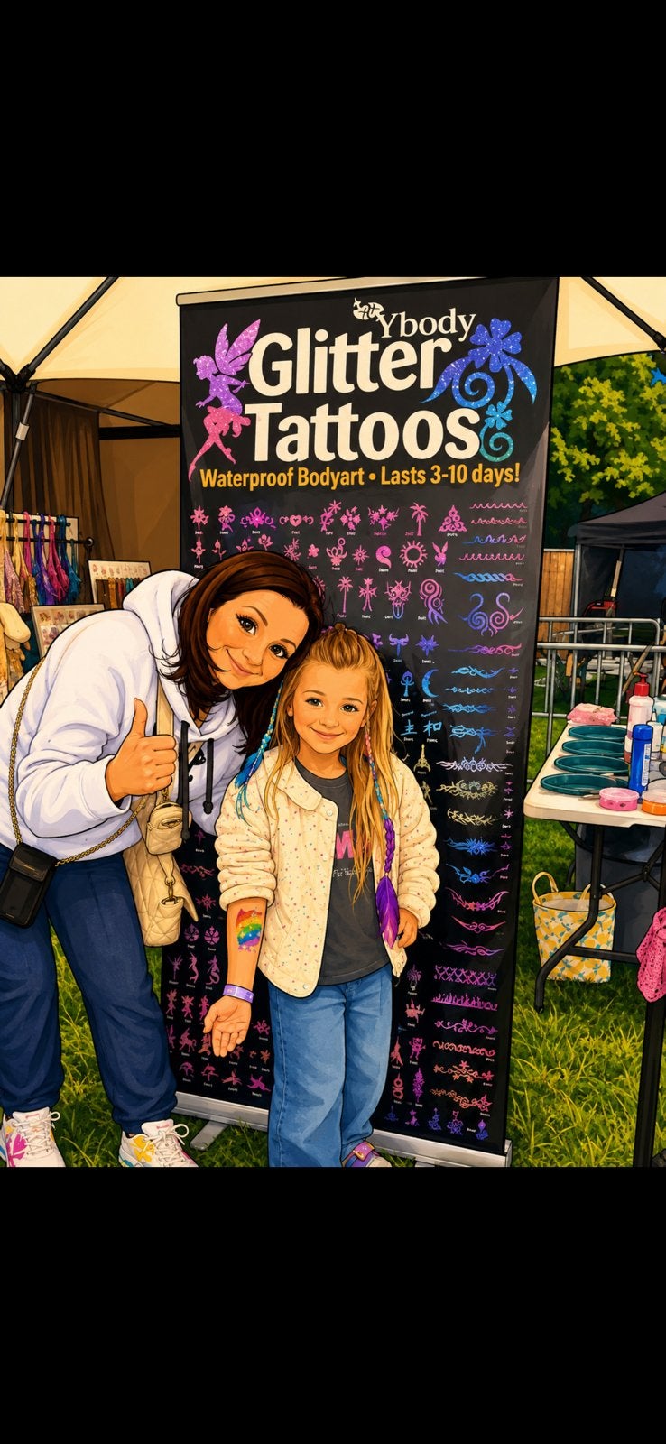 Sljm feestjes/Schminken/Glittertattoos etc