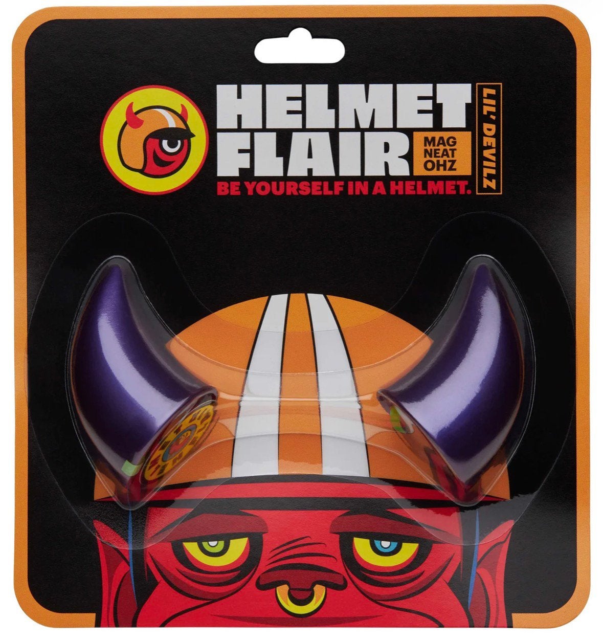 MagNeatOhz paarse kleine duivelhoorntjes, Motoren, Ophalen of Verzenden, Nieuw met kaartje, Integraalhelm, Overige merken