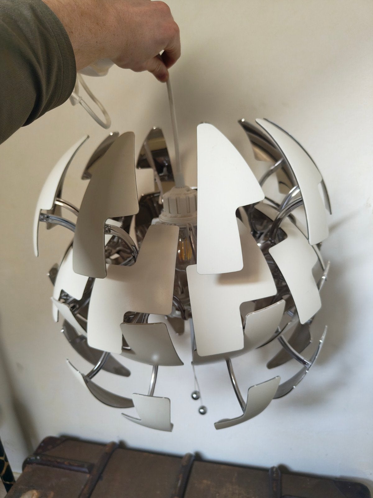 IKEA PS 2014 Hanglamp Wit - Modern Design, Gebruikt, Modern, Scandinavisch, Ophalen of Verzenden, Minder dan 50 cm